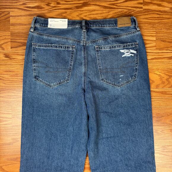 NWT AE American Eagle Low Rise Baggy Straight  Womens Sz 10 X-Long - Picture 8 of 8